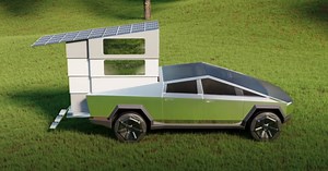 Telescopic camper makes Tesla's Cybertruck an all-electric tiny cabin