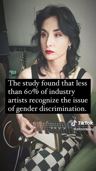 I don’t want a month or a day, I want safe working conditions and equal pay. @grittyinpink @tunecore #genderequality #equalpayday #womeninmusic #bethechange #guitartok