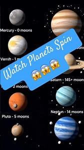 Watch Planets Spin: Mercury to Pluto with Moons 🌙🪐 #SolarSystem #Planets #Moons #spaceanimation