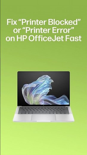 Fix "Printer Blocked" / "Printer Error" (HP OfficeJet) #shorts