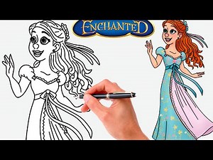 How To Draw GISELLE From ENCHANTED | SUPER EASY DISNEY DRAWING