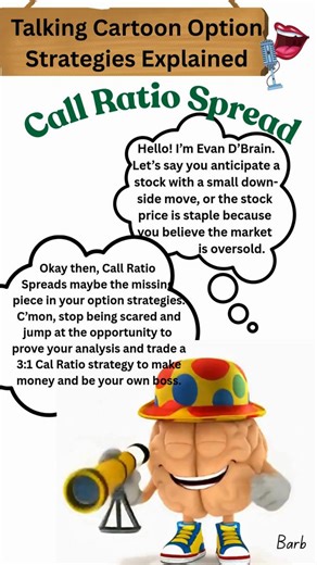 Barbara Christensen | Free 7-Step Option Crash Course http://TalkingOptionCartoons.com BULL CALL RATIO SPREAD strategy explained for traders ready to jumpstart... | Instagram
