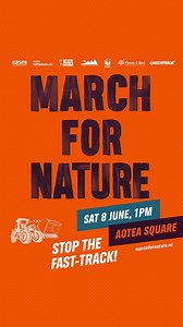 The Fast Track Bill is secretive, open to corruption, undermines Te Tiriti, and could see the forests and oceans of Aotearoa turned into open-cast mines, rivers and lakes turned into sewers and precious wildlife condemned to extinction. Join us to stand up for nature on Sat, 8 June in Aotea Square at 1pm for the March for Nature! | Greenpeace Aotearoa