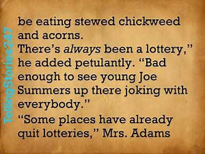 The Lottery by Shirley Jackson - full story audio with clear subtitles