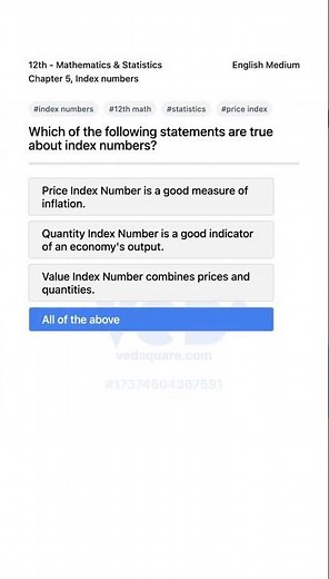 Understanding Index Numbers in 12th Math Statistics