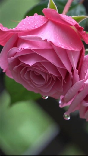 4k Rain: Gorgeous Pink Roses with Glistening Water Droplets ✨ (Pure Calming Vibes)