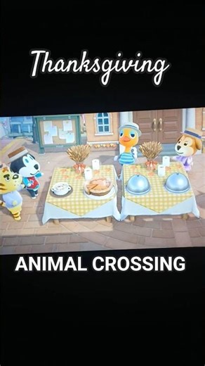 Celebrating Thanksgiving with Acnh #animalcrossing #cute #animals #gaming