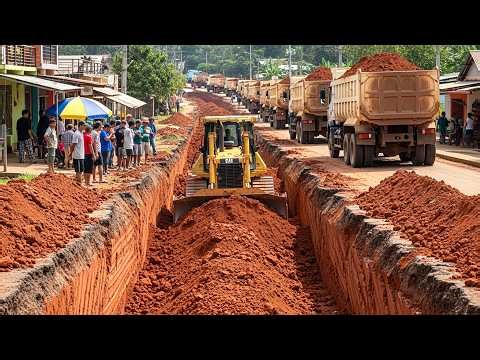 Road Base Resizing Optimization! Expert & Professional Operation Rock Laid On Mud Area