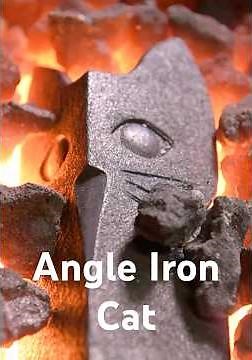 Scrap Angle Iron Cat Figurine #blacksmith #metalworking #sculpture #figurines