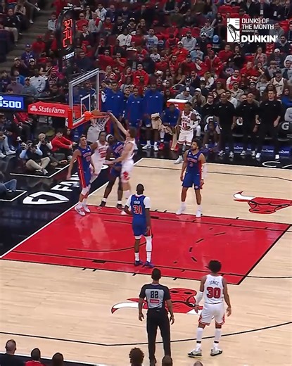 Check out our slam dunks from October! Which Bulls player will have the most dunks in the month of November? Comment on this post with your guess and you might win 100-level tickets and a Dunkin' gift card! We’ll randomly select a winner at the end of the month. | Chicago Bulls
