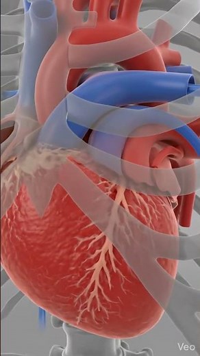 How does your heart work? ❤️See how blood flows and the heart pumps life through your body. #anatomy