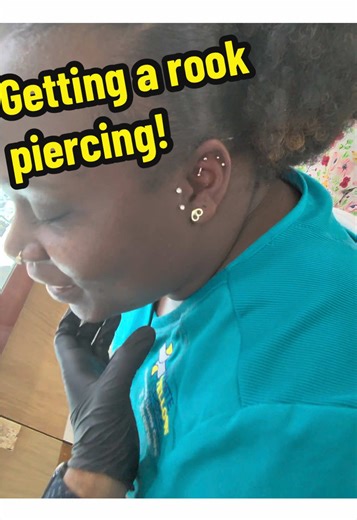 Getting a rook piercing! #rook #piercing #caribbean #piercings #nurse