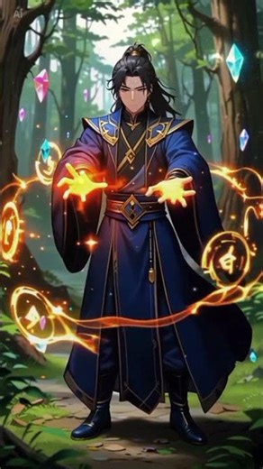 Sorcerer casting a dazzling spell