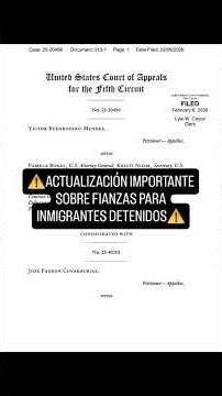 ⚠️Important update on bail for detained immigrants