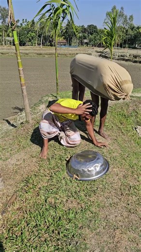 Suddenly he put the pot down and started making noise.5