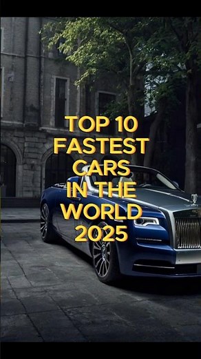 TOP 10 FASTEST CARS IN THE WORLD 2025.