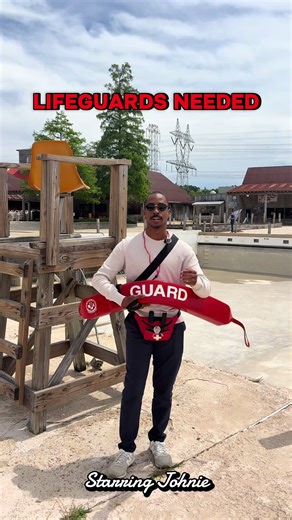 Who wouldn’t want to work with Johnie?? Bluebayouwaterpark.com #bluebayouwaterpark #fun #lifeguard #jobs @Nessie