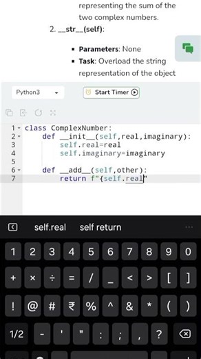 Just solved the Operator Overloading in Python problem!#Python#OperatorOverloading #OOP#Polymorphism