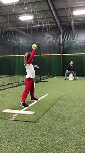 8 year old girl taking her first pitching lesson. First official lesson anyway. No way she hasn't practiced at home. Still pretty awesome! | Fastpitch Softball Videos