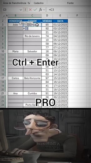 Excel Trick: Ctrl + Enter Se Seconds Me Data Fill Kare | #excel #tutorial #microsoft #shorts #video.