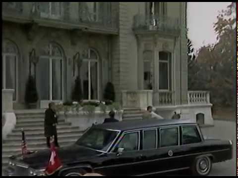 President Reagan and Mikhail Gorbachev Arrival at the Geneva Summit on November 19, 1985