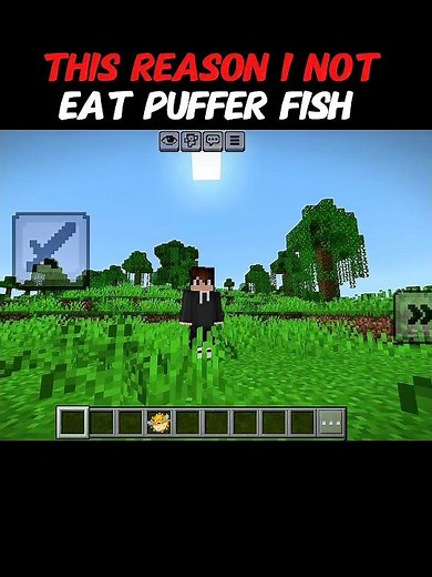 this reason I not eat puffer fish 😭😭#video #minecraft