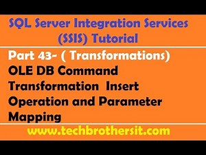 How to use OLE DB Command Transformation for Insert Operation in SSIS Package - SQL Server Integration Services(SSIS) Tutorial