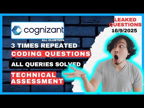 Can You? Full Paper Analysis 😯 | Most Asked Cognizant Technical Assessment Questions 2025