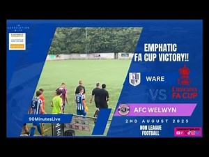 Match highlights of Ware FC v AFC Welwyn in the FA Cup.Football Goals