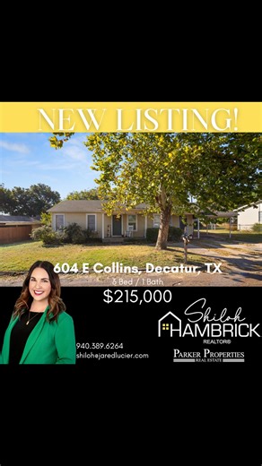 #homewithhambrick #decaturtx #DecaturHomeForSale #txrealestate #parkerproperties #parkerpropertiestx | Shiloh Hambrick, Realtor Parker Properties