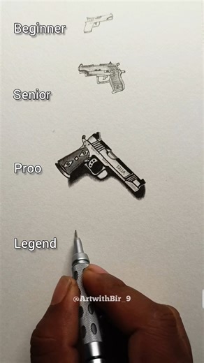 DRAW a Gun like a PRO! 🔫😀 #art #drawing #youtubeshorts #shorts #trending #viral #gun