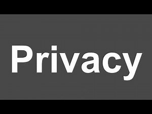 How to Pronounce Privacy | Privacy Pronunciation | How to Say Privacy (US vs UK)