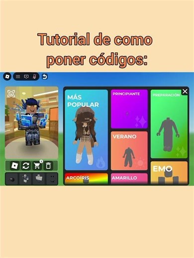 🧡★Nuevo tutorial, ¿Cómo poner códigos de atuendos en creador de avatar catálogo? ¡Pues aquí está!★✨
