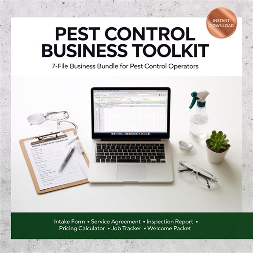 Pest Control Business Toolkit | Exterminator Forms Inspection Report Pricing Calculator Service Agreement | Digital Download Fillable PDF - Etsy