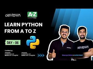 [LIVE] DAY 06 - Learn Python from A to Z | COMPLETE in 7 - Days