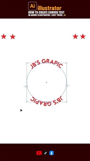 How to Create Curved Text in Adobe Illustrator | Easy Trick ✨