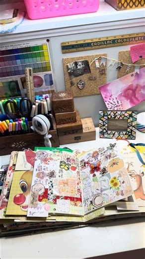 Sticker bomb junk journal spread #stickerbomb