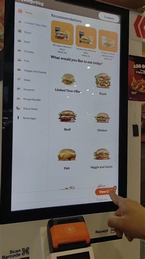 How to use self service at BURGER KING #shorts #shortsfeed