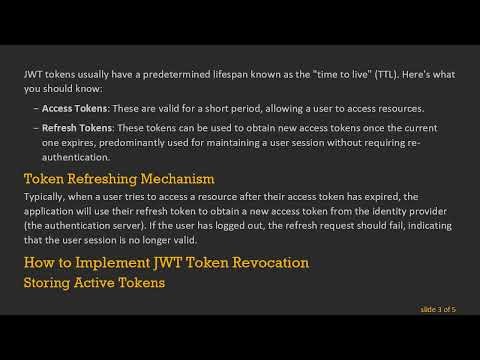 How to Revoke a JWT Token on Logout in Spring Controller