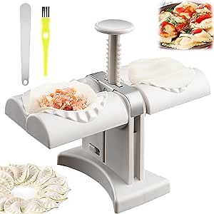 Hendiy Dumpling Maker, Double Head Dumpling Maker Machine Automatic Dumpling Maker Mould Dumpling Presser, Simple for Making Dumplings