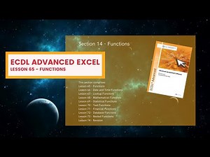 ECDL Advanced Excel Lesson 65 Functions
