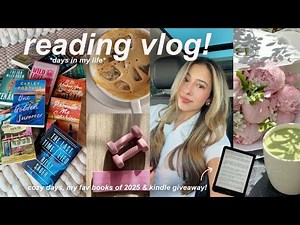 VLOG!🌸 cozy reading vlog, romanticizing winter, favorite books of 2025 & kindle giveaway!