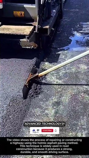 Hotmix Asphalt Road Construction: Modern Highway Repair and Paving Process !! #innovation #tool