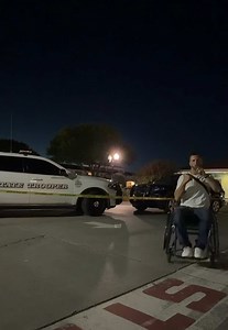 Wheelchair moment at rally — unexpected event