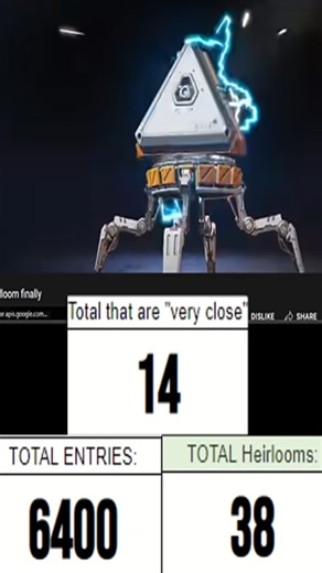 What are the chances of getting an heirloom in Apex Legends