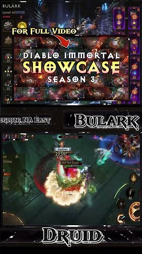 Bulark Bear Druid Build Showcase Season 3 #diabloshowcase #diabloimmortal #diablopartner