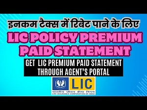 "Understanding LIC Policy Premium Paid Statement | Benefits in Income Tax Return Explained!" #LIC
