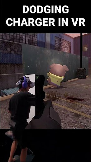 Physically Dodging Charger in Left 4 Dead 2 VR