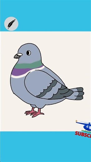 How to Draw a Stylized Pigeon A Simple, Easy and Minimalist Bird Drawing Tutorial #lidoartworks