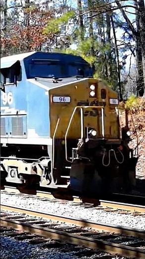 CSX 96 leads intermodal train through Newnan GA